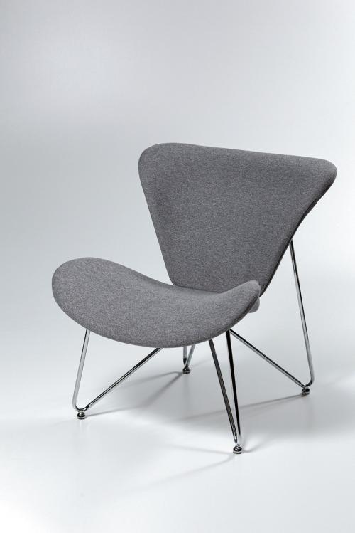 armchair with chrome frame